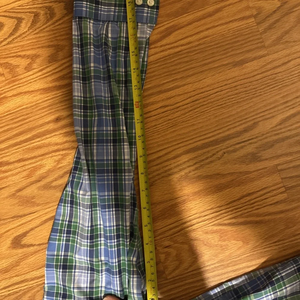 Lauren Ralph Lauren Shirt Mens L Sleeve Button Front Plaid Pocket